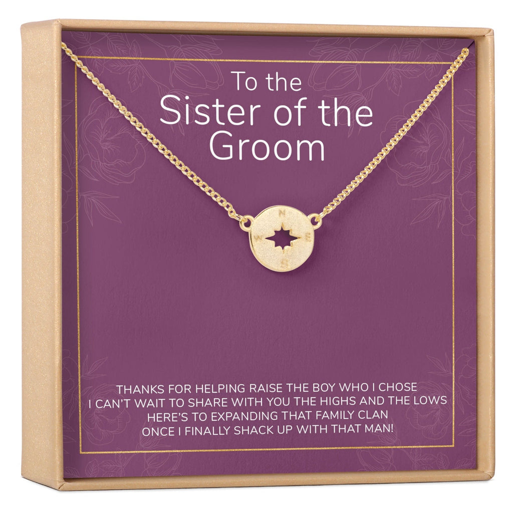 Sister of the Groom Necklace Gold