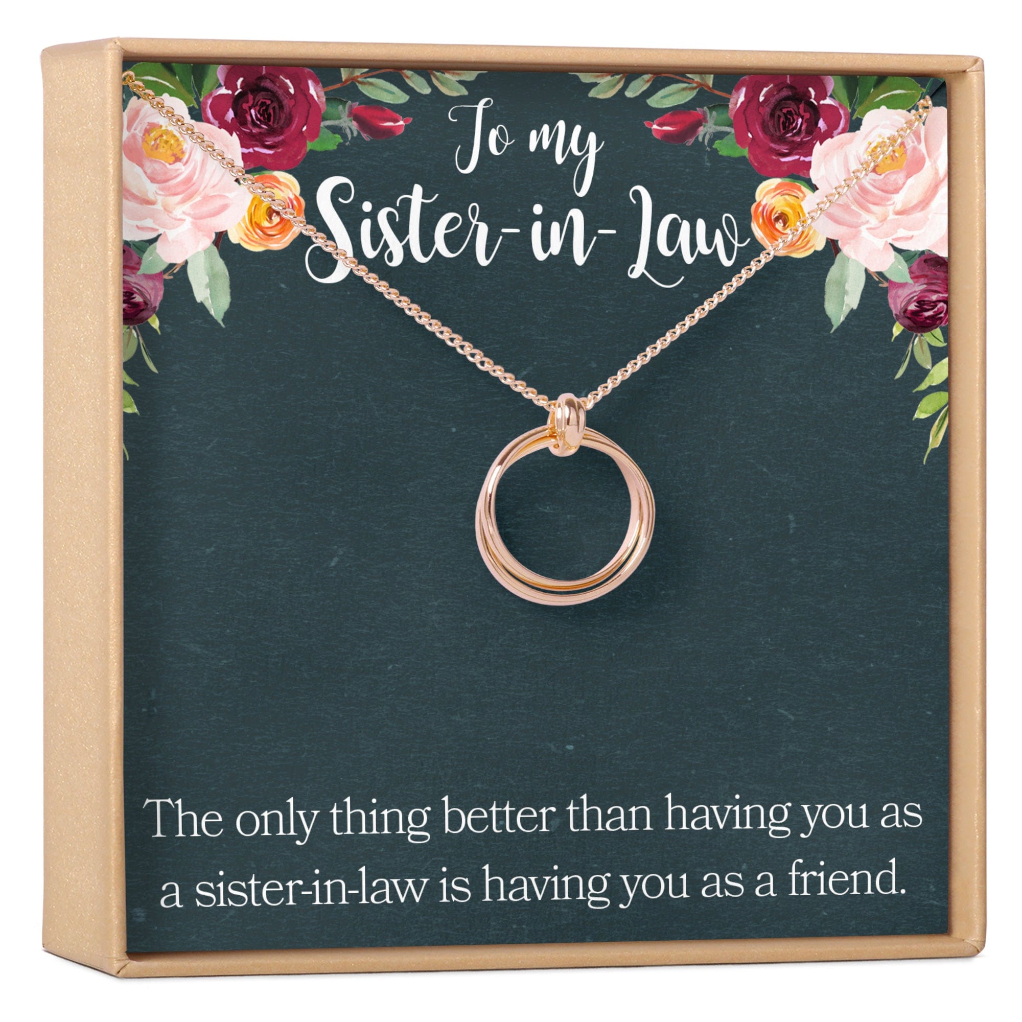 Sister of the Groom Necklace, Multiple Styles Stacked Circles Rose Gold