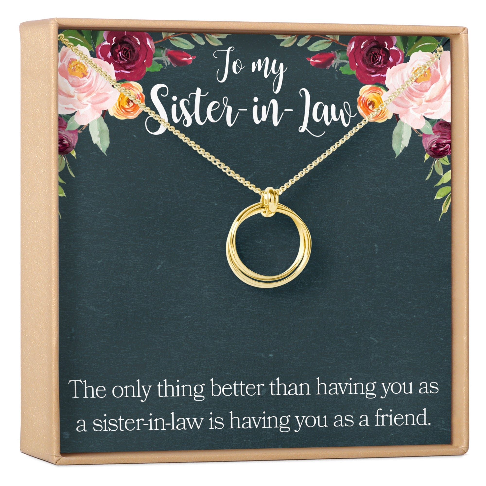 Sister of the Groom Necklace, Multiple Styles Stacked Circles Gold