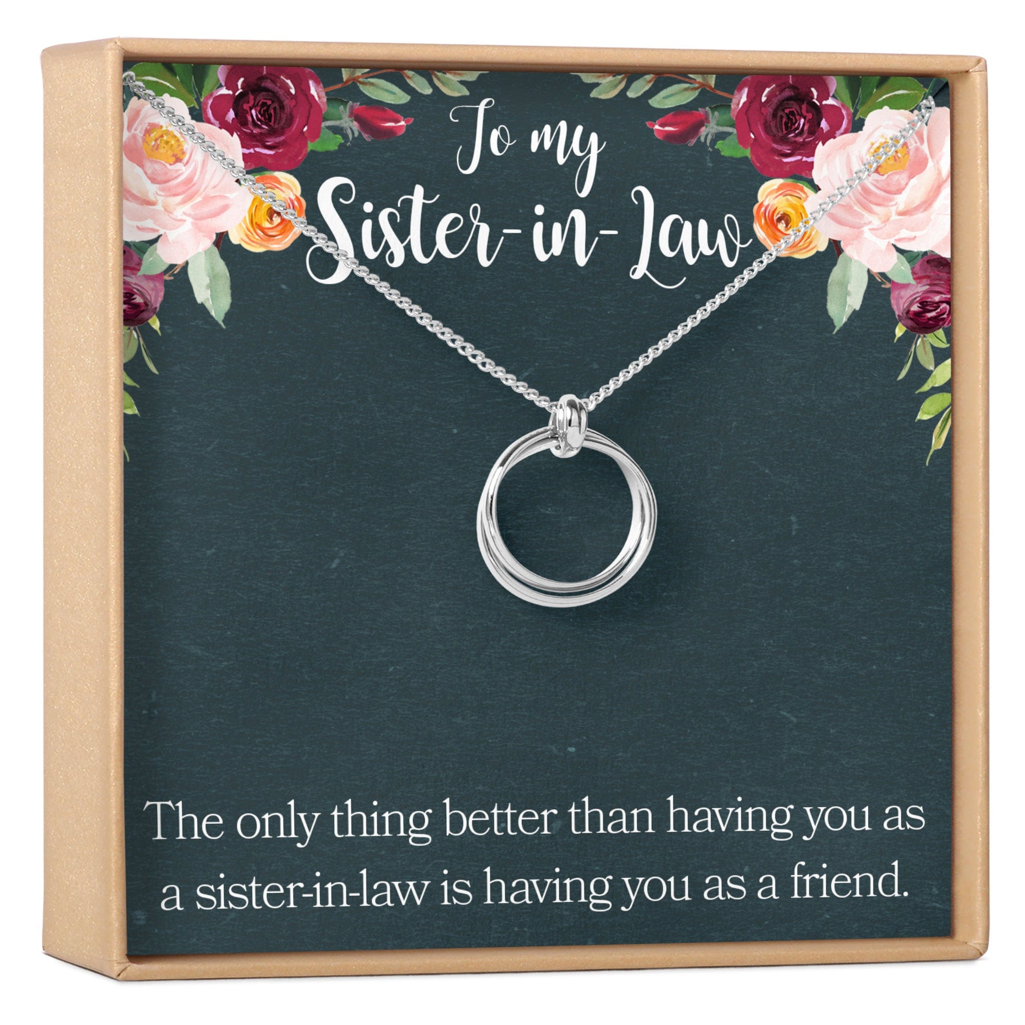 Sister of the Groom Necklace, Multiple Styles Stacked Circles Silver