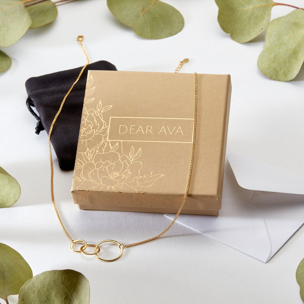Sister of the Groom Triple Circles Necklace