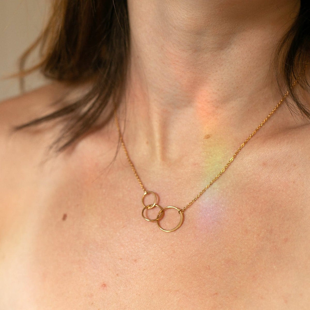 Sister of the Groom Triple Circles Necklace