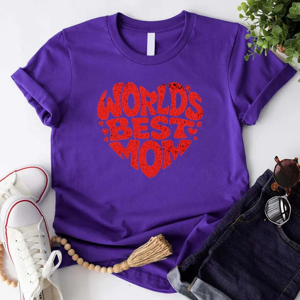 World's Best Mom T-Shirts – Cute, Funny & Stylish Designs for Super Moms Team Purple