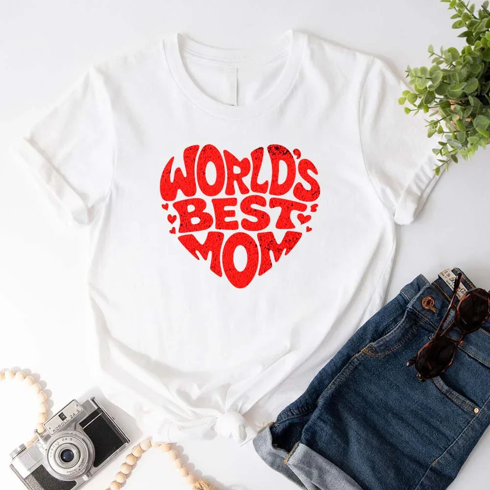 World's Best Mom T-Shirts – Cute, Funny & Stylish Designs for Super Moms White